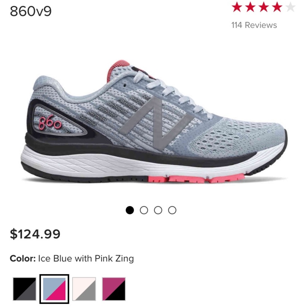 New Balance 860v9 blue/pink women’s running shoes